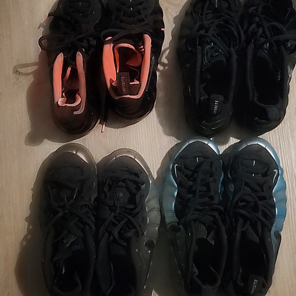 Nike Foamposite. Size 7, Black and Orange (Other Colors Available).